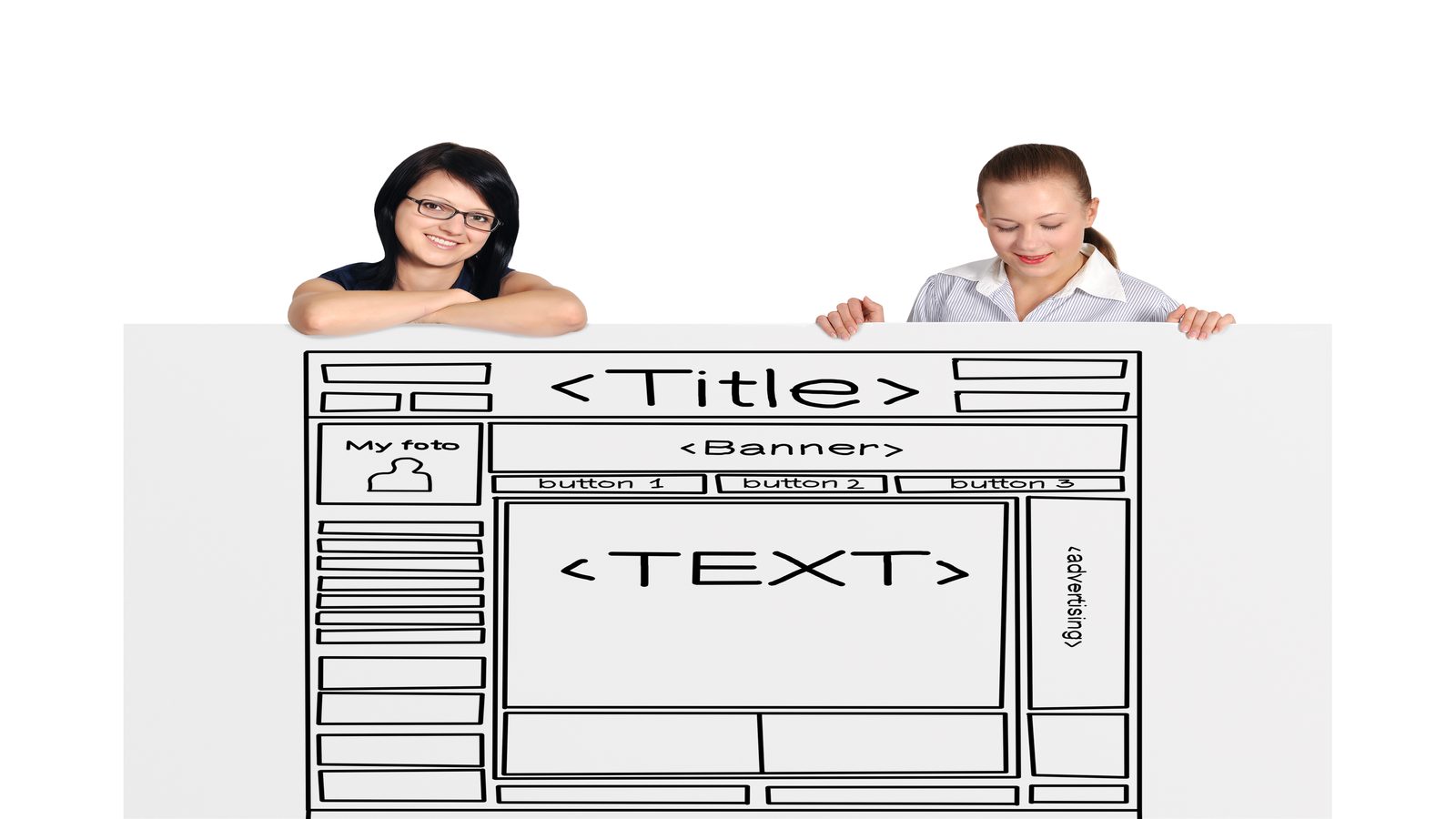 DFM2HTML step-by-step tutorial showing page building process from template to published site