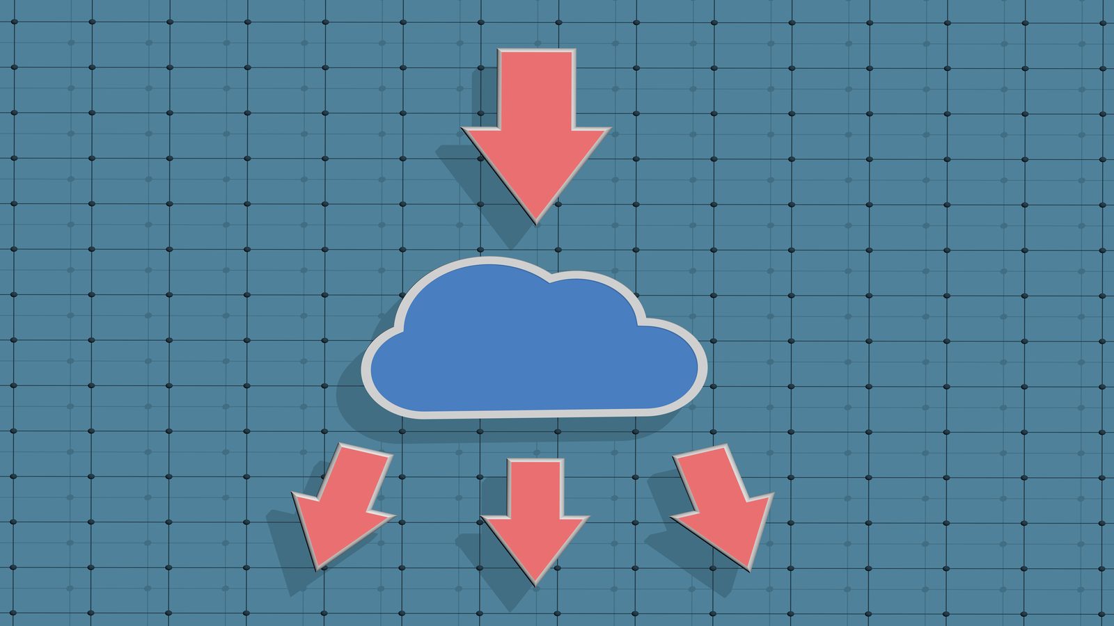 Diagram showing website files being migrated from one hosting server to another with URL redirect arrows
